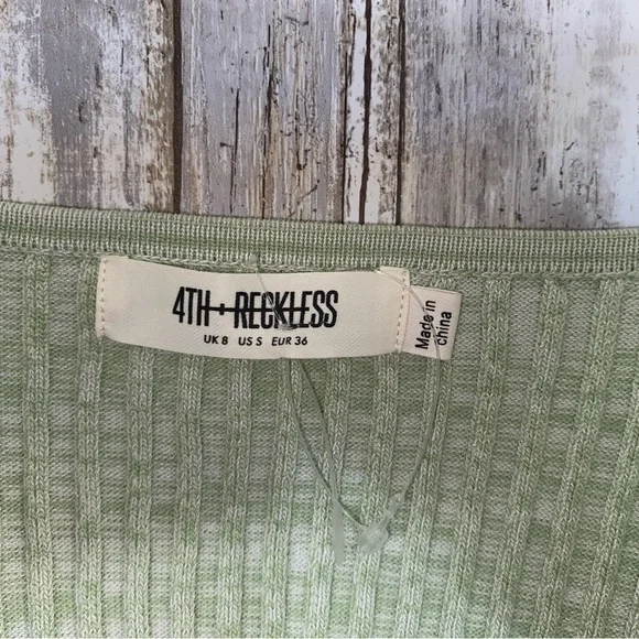 4th & Reckless Sicily Cut Out Halter Knit Mini Dress Sage Green Size S - Picture 8 of 8